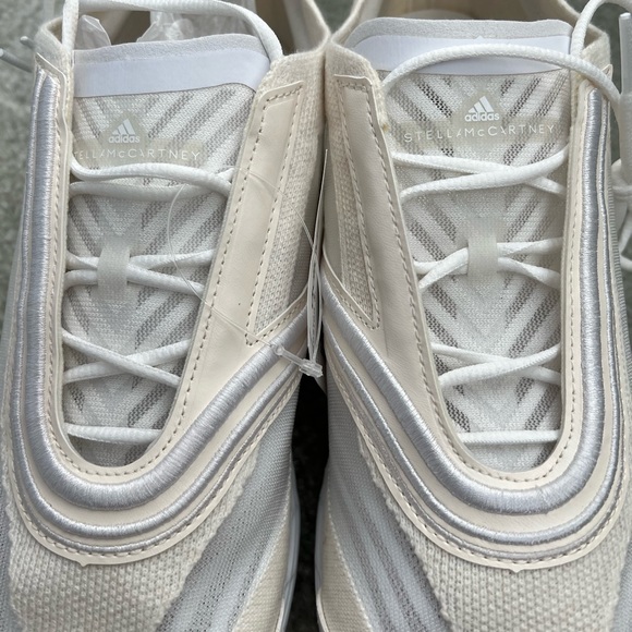 Stella McCartney Adidas Boston Sneaker Running Shoes Cream Cloud White Size 10.5 - Picture 6 of 16